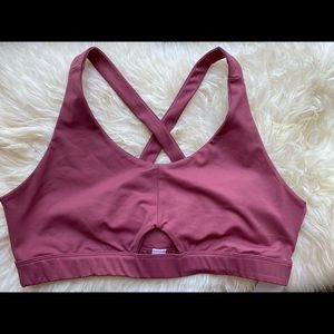 Rose Keyhole Cross Back Sports Bra